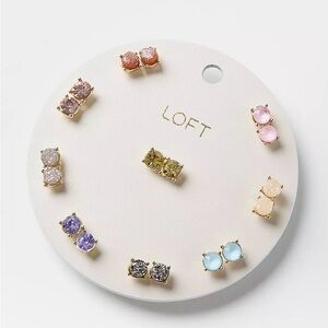 LOFT Multicolored Sparkle Stud Earrings Collection